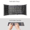 Rechargeable 64 Keys Bluetooth Keyboard with Touchpad - Silver - 9