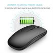 HXSJ M90 Grey Ultrathin Mute Rechargeable Dual Mode Wireless Mouse - 5