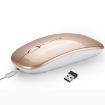HXSJ M90 Gold Ultrathin Mute Rechargeable Dual Mode Wireless Mouse - 2