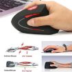 HXSJ T24 Wireless Vertical Ergonomic Mouse, 6 Buttons, 2400 DPI, Black - 5