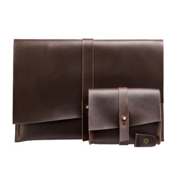 Genuine Leather Laptop Bag for 13.3" Macbook, Samsung, Lenovo, HP - 1