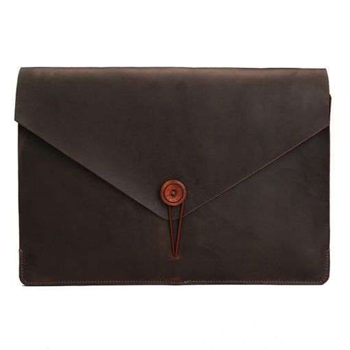 Genuine Leather Laptop Tablet Bag for 13.3" Macbook, Samsung, Lenovo - 1