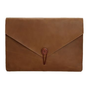 Genuine Leather Laptop Tablet Bag for 15.4" & Below - Yellow - 1