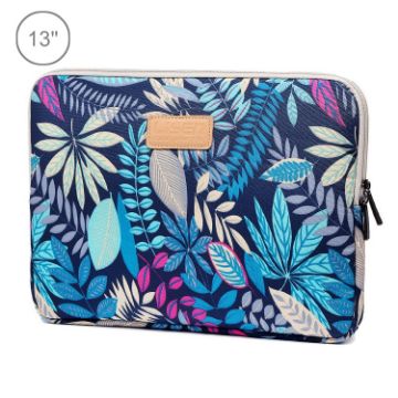 Lisen 13" Sleeve Case for Laptops - Colorful Leaves Design (Blue) - 1