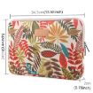 Lisen 13" Sleeve Case for Laptops - Colorful Leaves Design, White - 2