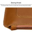 Genuine Leather Laptop Tablet Zipper Bag for 13.3" & Below - Yellow - 6