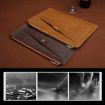 Genuine Leather Laptop Tablet Zipper Bag for 13.3" & Below - Yellow - 7