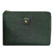 Genuine Leather Laptop Tablet Bag 15.4" & Below - Green Zipper Business - 1