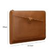 Genuine Leather Laptop Tablet Bag 15.4" & Below - Green Zipper Business - 2