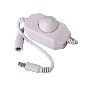 White Knob Controller Dimmer for Single Color LED Strip Light - 1