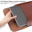 13.3" 2-in-1 Laptop Sleeve & Mouse Storage Bag - Brown PU Leather - 5