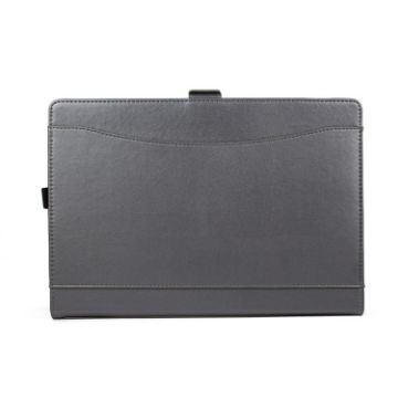 Microsoft Surface Pro 7/7+ Grey Leather Case with Pen Slot & Holder - 1