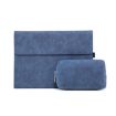 Surface Pro 7/7+ Sheepskin Leather Case + Power Supply Bag & Pen Slot (Blue) - 1