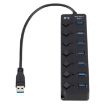 7-Port USB 3.0 Hub with Switch for PC & Laptop - High Speed Expansion - 1