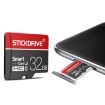 STICKDRIVE 16GB U1 TF Micro SD Memory Card - White Line Red/Black - 2
