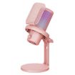 FEELWORLD VM1 USB Condenser Gaming Microphone - Pink, Noise Cancel, RGB - 2