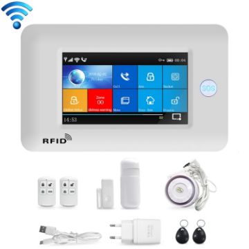 GSM/GPRS + WiFi Alarm System with Touch Screen & RFID - PG-106-GSM - 1