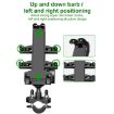 Motorcycle Phone Bracket: Tilt Rearview Mirror Ball-Head, Aluminum, Eight-Jaw - 8