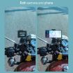 RUIGPRO Black Motorcycle Handlebar Phone Bracket for GoPro/Insta360/DJI - 8