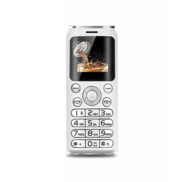 Satrend K8 Mini Mobile Phone, 1.0" Bluetooth Dialer, Dual SIM, 2G, White - 1