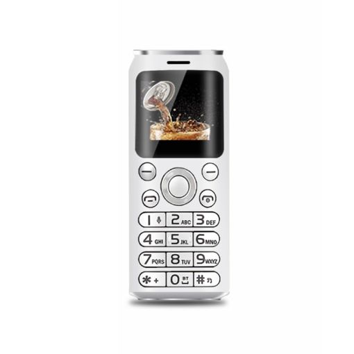 Satrend K8 Mini Mobile Phone, 1.0" Bluetooth Dialer, Dual SIM, 2G, White - 1