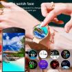 Gold Steel Strap Smart Watch, 1.09" IPS Screen, IP67, Sleep/Heart Rate/BP Monitoring - 4