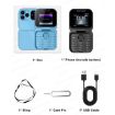 SERVO i16 Pro Mini Flip Phone, 1.77", Dual SIM, Bluetooth, FM, Blue - 8