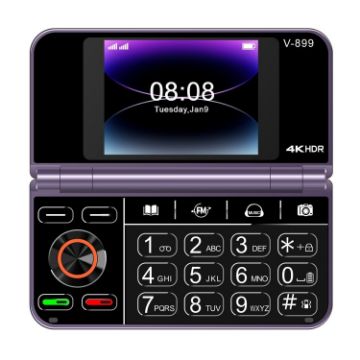SOYES V-899 Dual SIM Phone, 2.4" & 2.8" Display, 32MB+64MB, Purple - 1