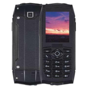 Rugtel R1C Rugged Phone - IP68 Waterproof, 2.4" Display, Dual SIM, Black - 1
