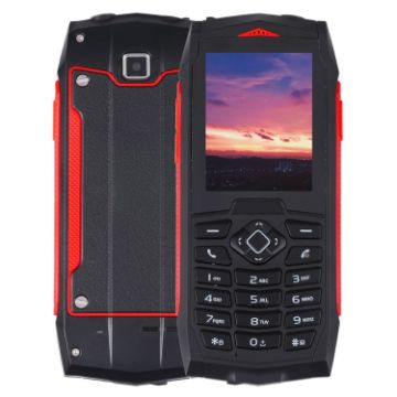 Rugtel R1C Rugged Phone - IP68 Waterproof, 2.4" Display, Dual SIM, Red - 1