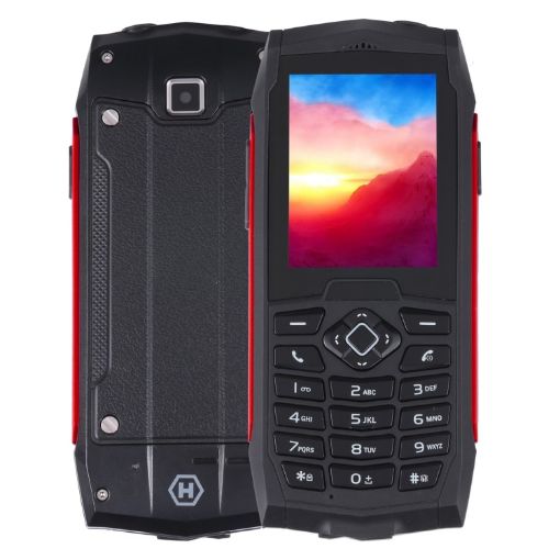Rugtel R1D Rugged Phone, IP68, 2.4", 2000mAh, Dual SIM, 2G, Red - 1