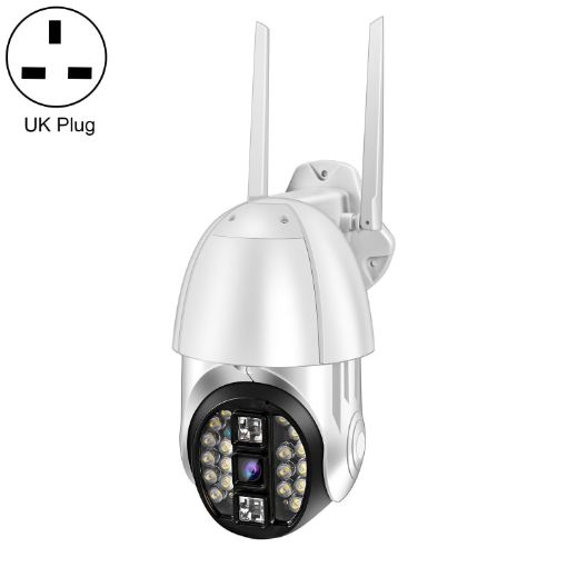 QX33 1080P 360 PTZ WIFI Camera, Night Vision, 2-Way Audio, 64GB TF, UK Plug - 1