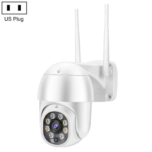 QX43-2 1080P PTZ WIFI Camera, Night Vision, 2-Way Intercom, 128GB TF, US Plug - 1