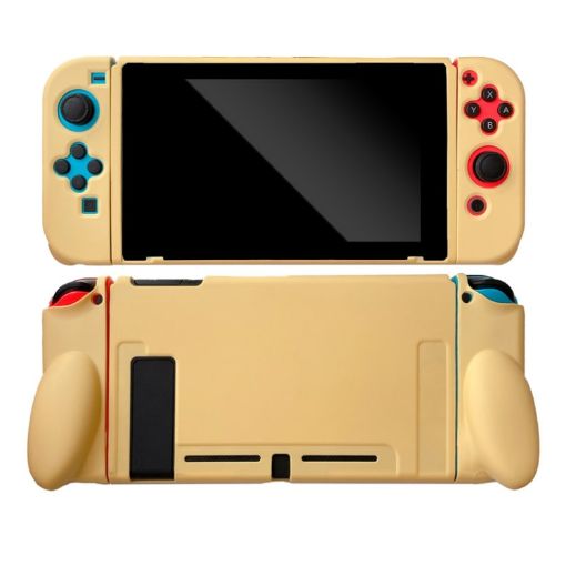 Shockproof TPU Case for Nintendo Switch - Yellowish-Brown Pure Color - 1