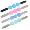 Triple Hedgehog Balls Massage Stick for Neck, Leg, Hand - Purple Yoga Care - 4