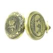 Nisa J35A Vintage Metal Pocket Watch with Compass - Flip Design - 3