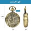Nisa J35A Vintage Metal Pocket Watch with Compass - Flip Design - 4