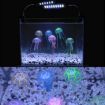 Green Silicone Jellyfish Aquarium Decoration - 5x17cm Fluorescent Sucker - 9