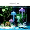 Purple Silicone Jellyfish Aquarium Decoration - 5x17cm Fluorescent Sucker - 7