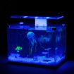 Purple Silicone Jellyfish Aquarium Decoration - 5x17cm Fluorescent Sucker - 8