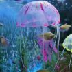 Purple Silicone Jellyfish Aquarium Decoration - 8x20cm Fluorescent Sucker - 1