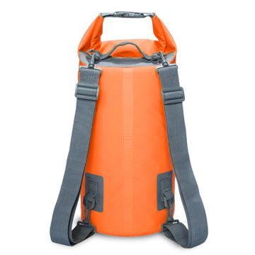 10L Orange Outdoor Waterproof Dual Shoulder Strap Dry Sack Bag - 1