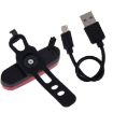 AQY-096 IPX4 USB Rechargeable Dual Color LED Bike Taillight (Blue/Red) - 5