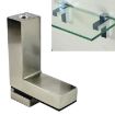 F Type Brushed Zinc Alloy Clip for 3-24mm Glass/Wood Board Bracket - 1