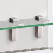 F Type Brushed Zinc Alloy Clip for 3-24mm Glass/Wood Board Bracket - 6