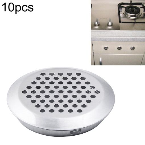10pcs 19mm Stainless Steel Cabinet Air Vent Louvered Grille Cover - 1