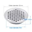 10pcs 35mm Stainless Steel Round Air Vent Grille Cover with Holes - 2