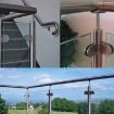 Matte Polished 201 Stainless Steel Glass/Wood Clamp Bracket 5-8mm - 7
