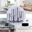 100mm Stainless Steel Column Sofa Cabinet Foot - Wire Drawing Finish - 9