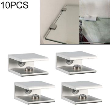 10 PCS Aluminum Alloy Glass Fixing Clip, Single Hole, 12mm, Size S - 1